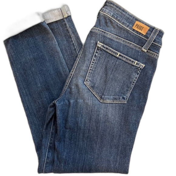 Paige Denim for Anthropologie Skyline Crop Distressed Slim Fit - Size 27 - Picture 1 of 11